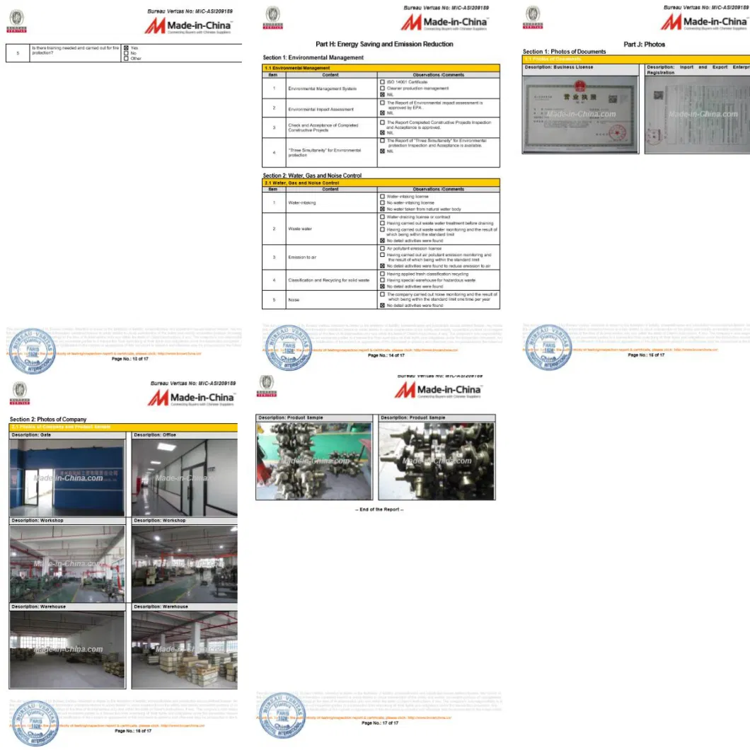 Truck Forged or Casting Engine Parts Crankshaft for Isuzu 4HK1